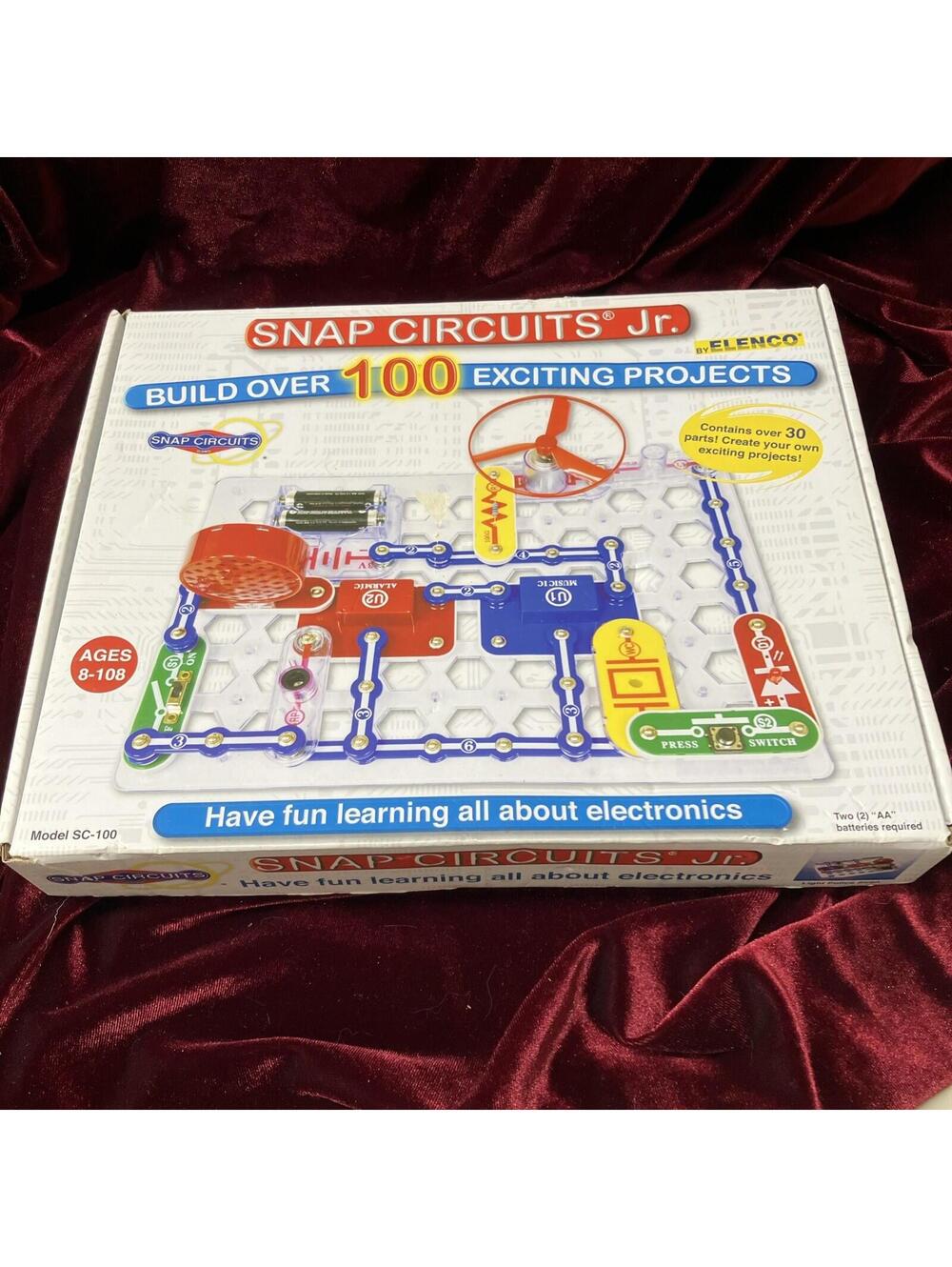 Elenco Snap Circuits Jr Kit Model SC-100 EUC